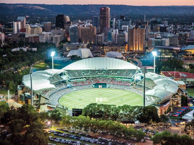 Adelaide Oval at sunset, South Australia credit Hiro Ishino
