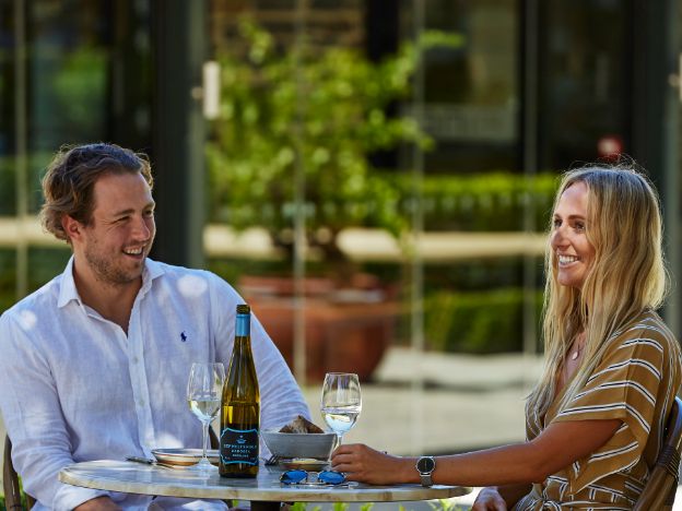 Seppeltsfield Outdoor dining Fino Restaurant, South Australia credit Seppeltsfield